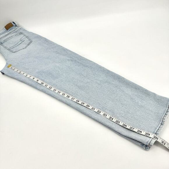 American Eagle Strigid Jeans Womens 10 Regular Super High Rise Baggy Straight - Picture 9 of 10